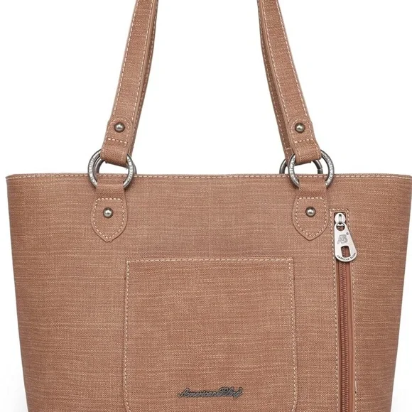 American Bling Shoulder Bags for Women Top-Handle Purse and Handbag 2 PCS Set - Picture 3 of 7